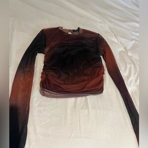 Multi-colored sheer top